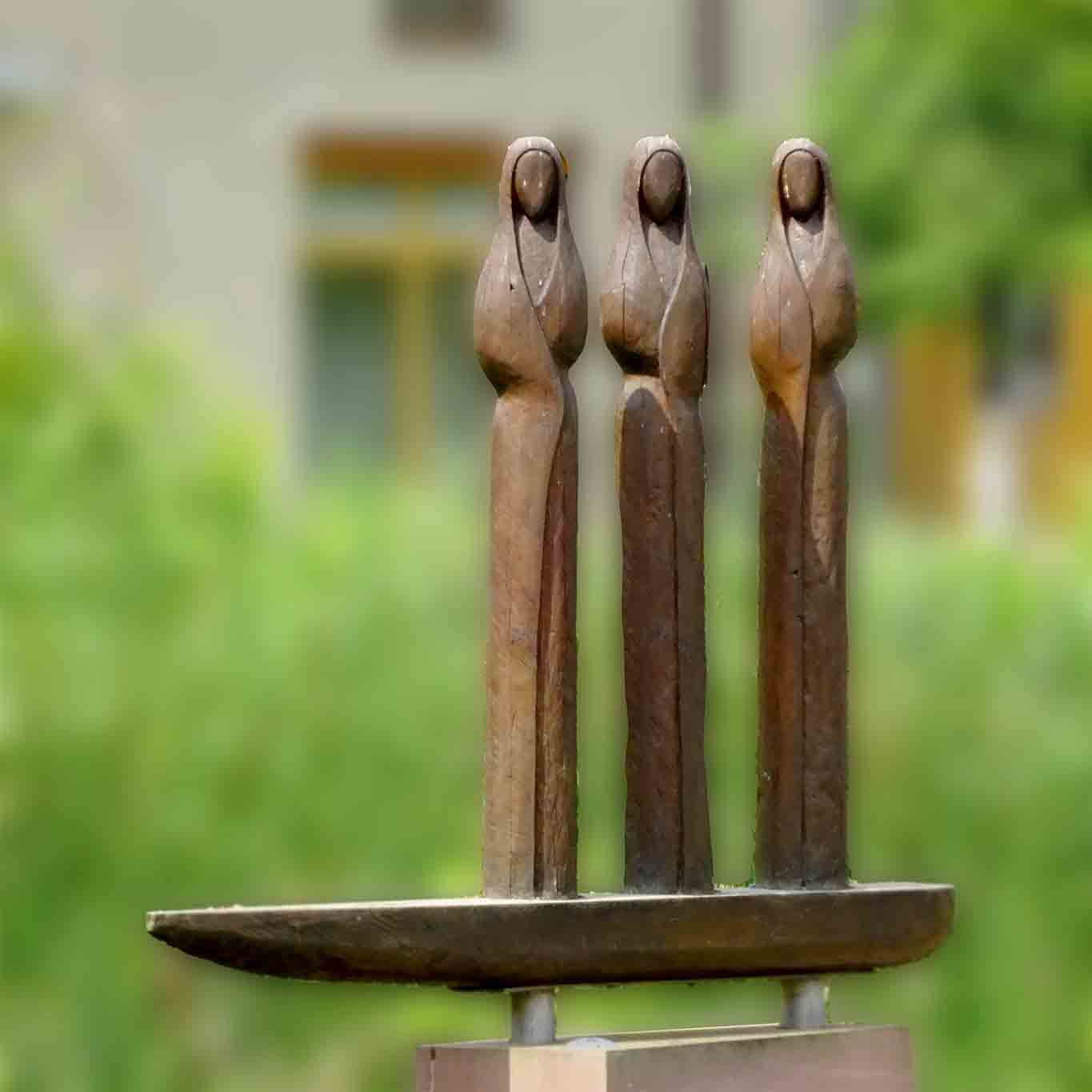 Die drei Gründerinnen des ursprünlgichen Klosters Helfta. Mechthild, Gertrud und Mechthild von Magdeburg.