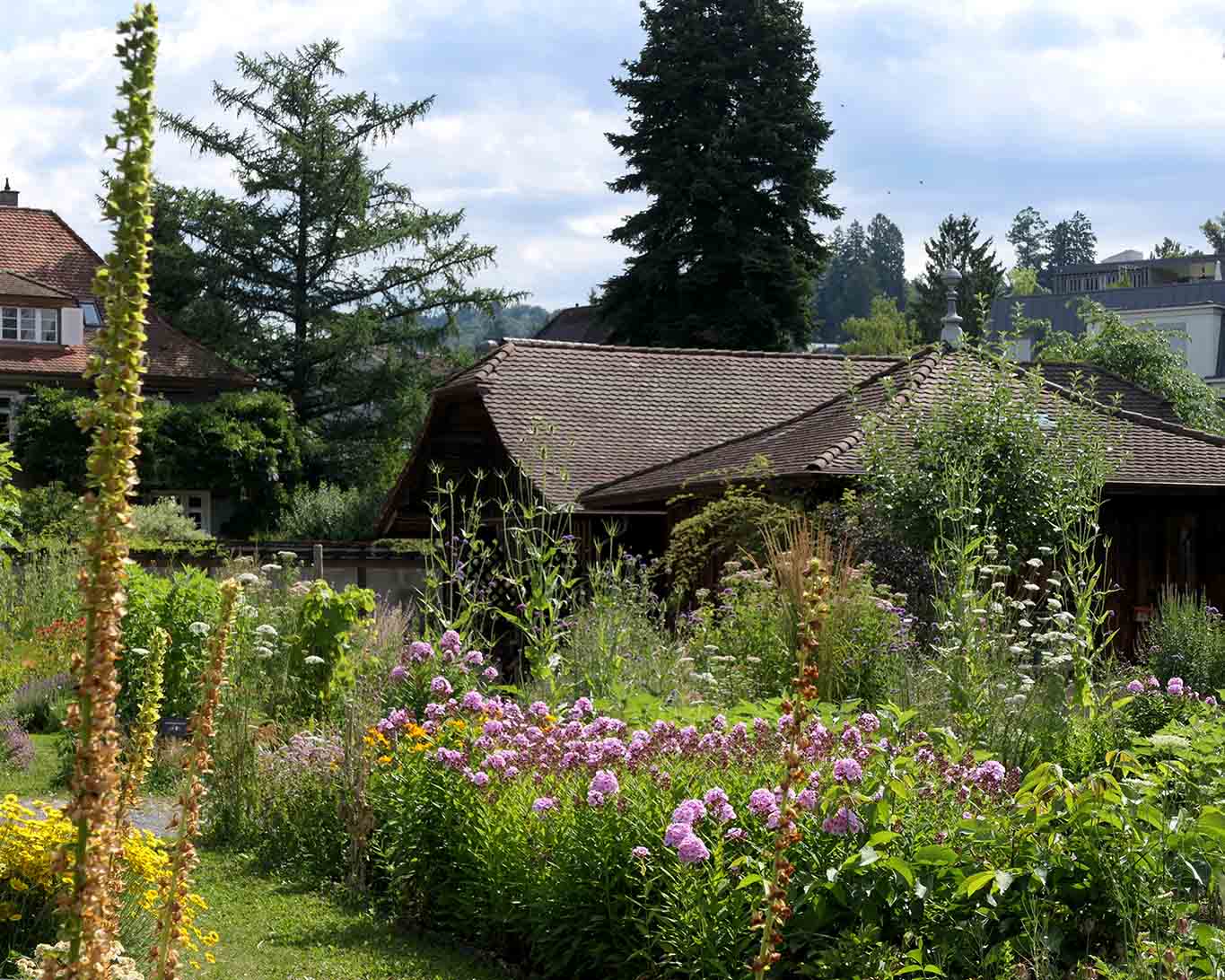 kloster wesemlin blick auf apothekergarten