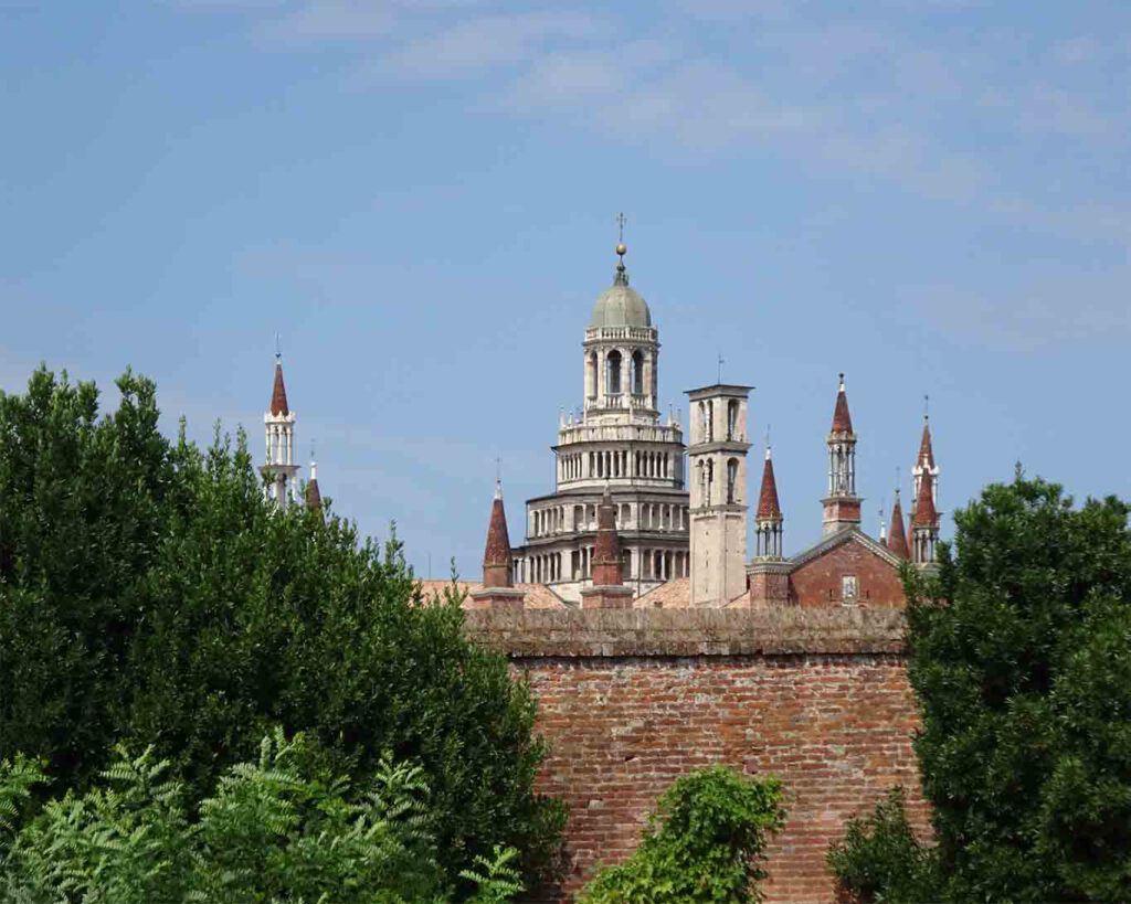 certosa die pavia certosa mauer quer