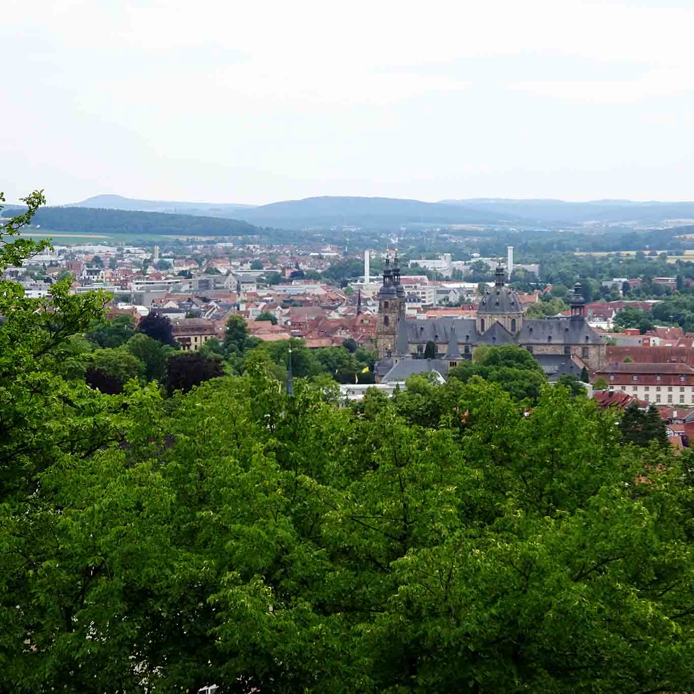 kloster frauenberg fulda blick auf fulda