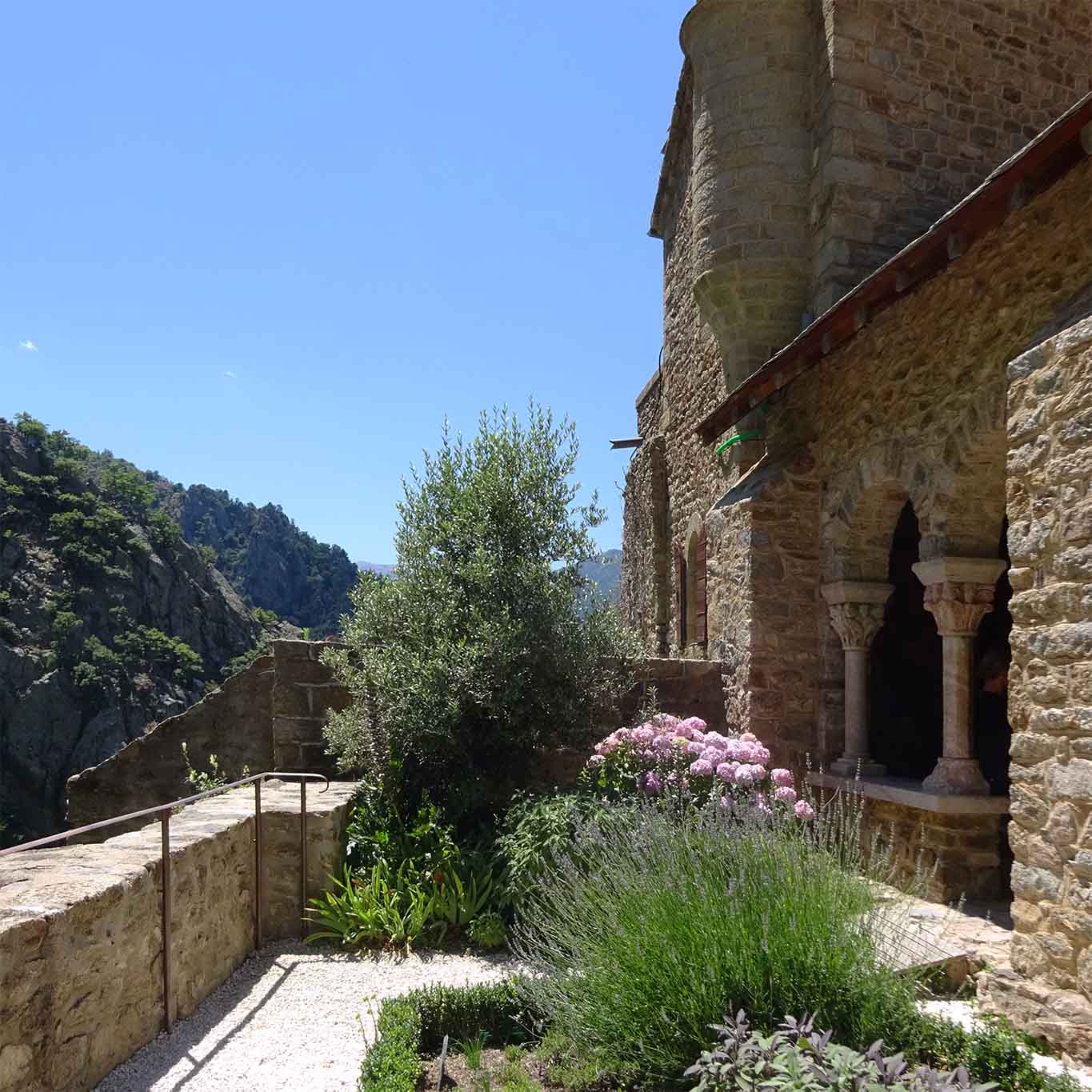 terrasse hortenise abbaye saint martin canigou