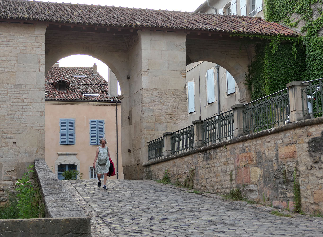 Der Jardin de Simples befindet sich gegenüber der Portes d'honneur einem der erhaltenen Torbögen der alten Abtei von Cluny.