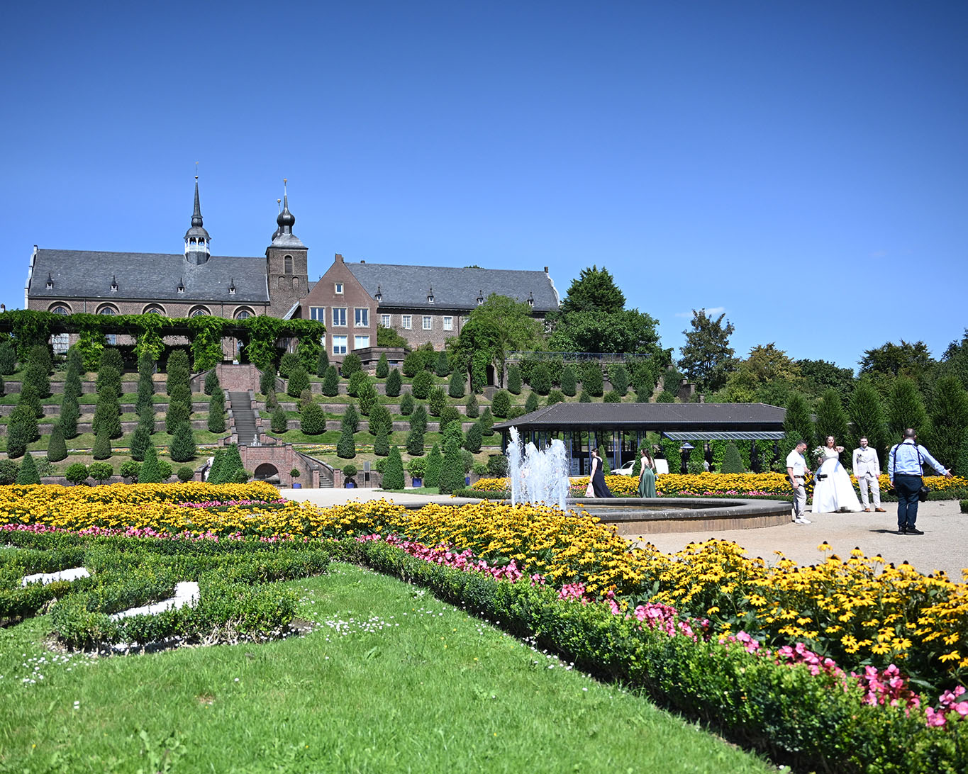 Die Terrassengärten sind das Markenzeichen von Kloster Kamp-Lintfort.